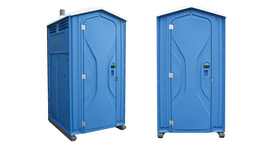 Long-term porta potty units on site in Peoria Heights, Illinois